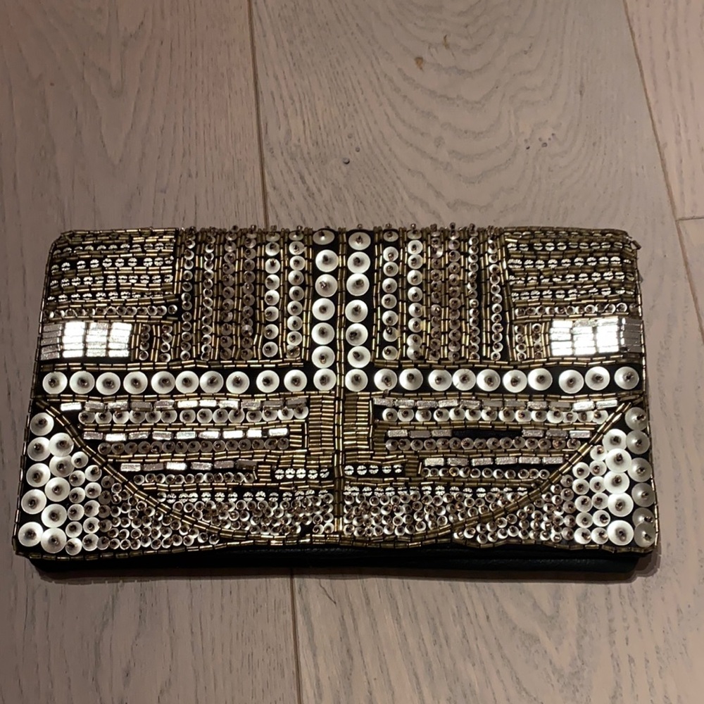 BCBG generation gold beads fancy purse
